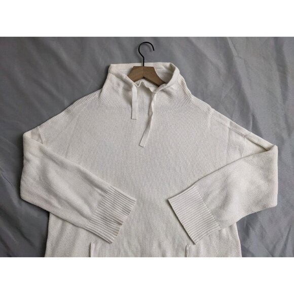 Talbots Sweater Cream Turtleneck Pullover Cotton Modal Blend Womens Lp - Picture 2 of 9